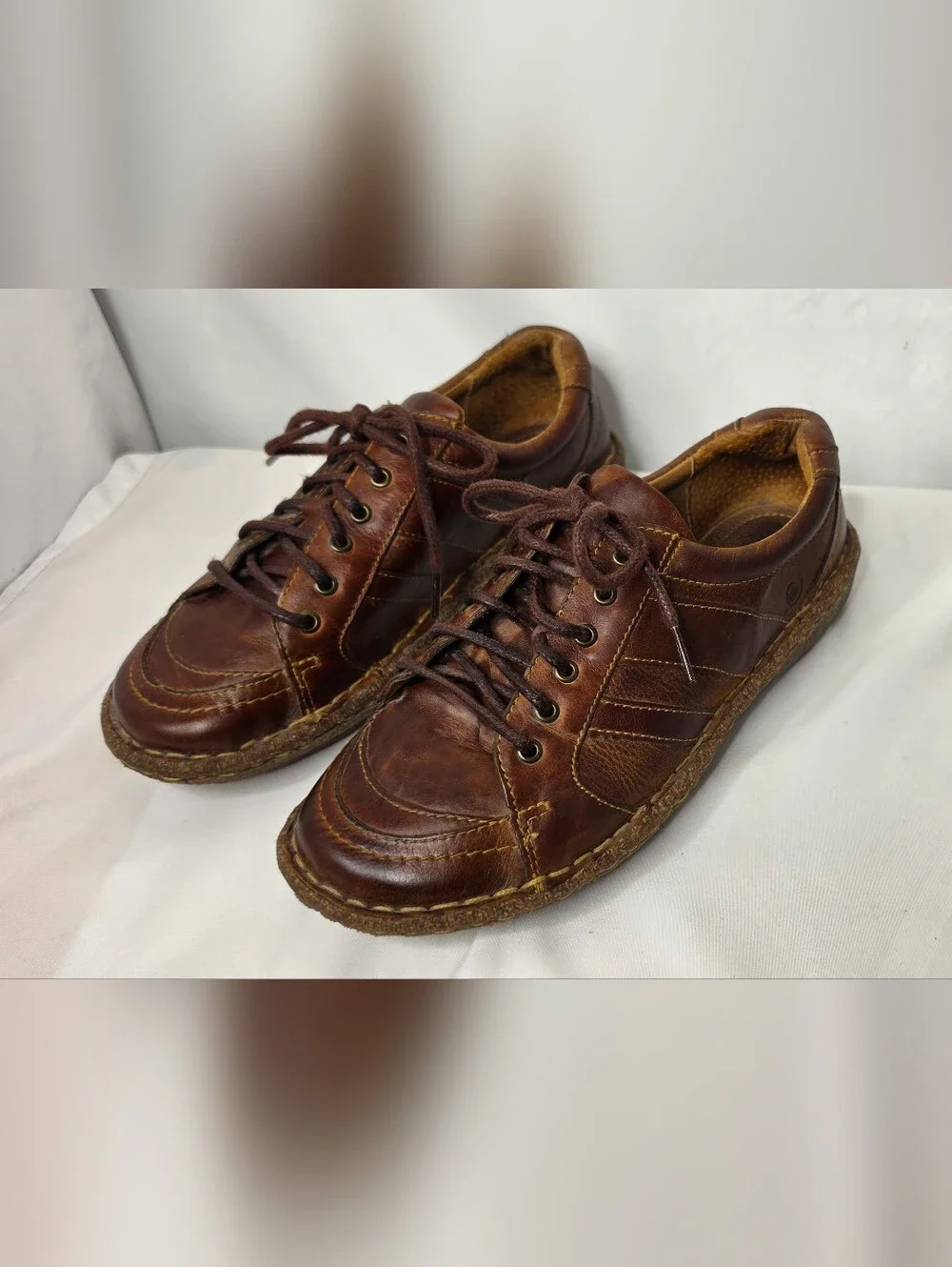 Born Womens Melissa Brown Leather Oxford Lace Up Shoes Size 7M EU38 Handcrafted